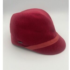 VTG Kangol Sweetcorn Colette Cap NWT Womens Hat Maroon‎ Red Ribbon Trim L RETRO